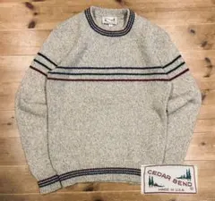 ニット 古着 80s CEDAR BEND セーター 極美品 USA製 ボーダーのサムネイル