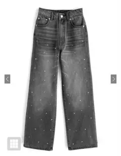 GRL ビジューストレートデニムパンツ [cu466]