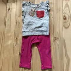 80㎝　まとめ売り　フリル付き ノースリーブ　ボトムス　ズボン　ピンク