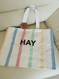 【新品未使用品】HAY エコバッグ マルチカラーのストライプ