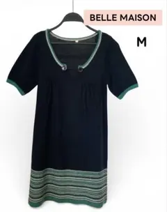 BELLE MAISON ベルメゾン　ニットワンピース　ネイビー　M