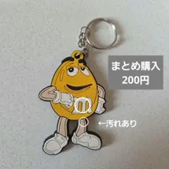 M&M's ラバー　キーホルダー　ストラップ イエロー　黄色