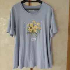 PINK HOUSE 花柄プリント Tシャツ 半袖　Aライン　ロング