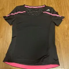 adidas climachill 短袖Tシャツ 黒/ピンク