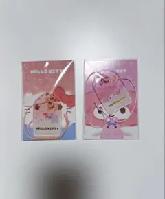 福福お守り風 アクリルキーホルダー　キティ マイメロ