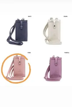 D.KERRY スマホポーチ pinkレディース スマホショルダー