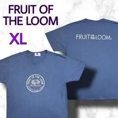 フルーツオブザルーム◆Tシャツ◆ロゴプリント◆インディゴブルー◆XL