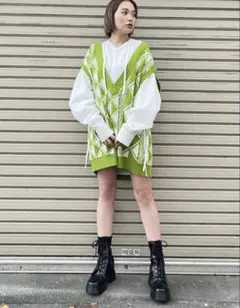 定価14000円MURUA レースアップショートブーツ24.5L ギャル厚底