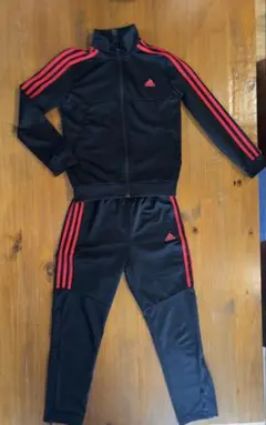 adidas ジャージ 上下セット 黒/赤