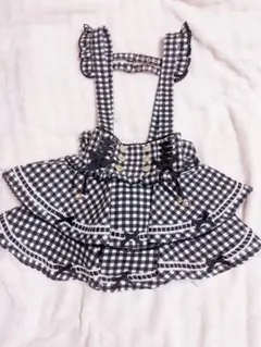 LIZLISA はしごリボンギンガムティアードスカパン