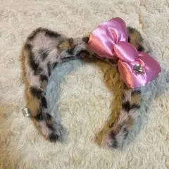 USJ キティちゃん ヒョウ柄カチューシャ ピンク