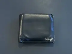 Paul Smith 二つ折り財布 黒　中デザイン　　1803
