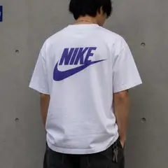 90s NIKE USA製 バックロゴTシャツ XL 白 銀タグ 両面プリント