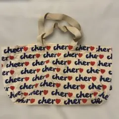 cher シェア ロゴ ハート柄 トートバッグ エコバッ