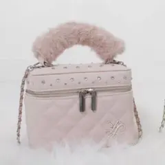 lumignon ルミニョン バニティ ピンク ファー ショルダーバッグ