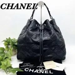 CHANEL 巾着 オンザロード　ショルダーバッグ ブラック　付属品有のサムネイル