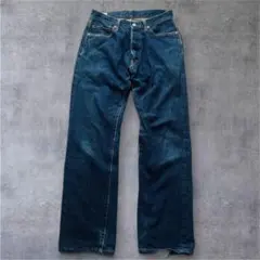 【セルビッジ】45rpm デニムパンツ 赤耳 レザーパッチ 濃紺 W30