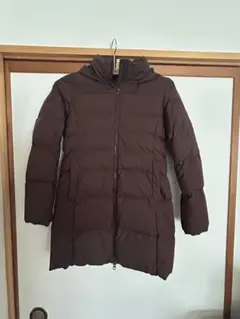 ユニクロ150ブラウン フード付き　 中綿コート