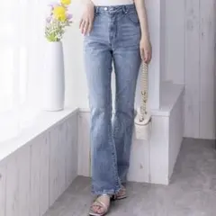 clear ミドルライズフレアデニムパンツ　2枚