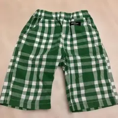 DILASH 半ズボン 110サイズ 緑と白のチェック