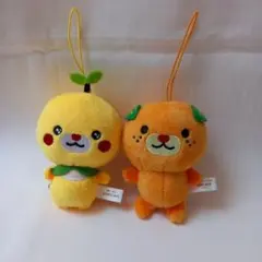 みきゃん こみきゃん ぬいぐるみ マスコット 2点セット　(しっぽあり変更可能)のサムネイル