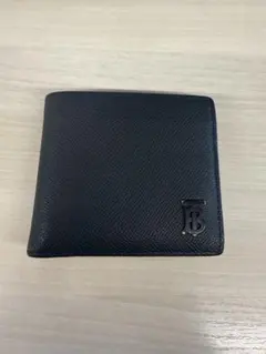 極美品】Burberryバーバリー TBロゴ 二つ折り財布メンズ サフィアーノ