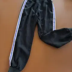 ZARA 黒 カラーストライプ ジョガーパンツ