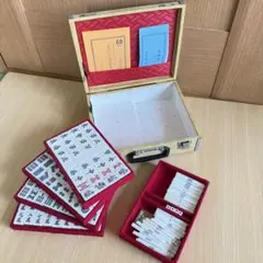 未使用品 花駒 麻雀牌型 花札 白東社 昭和レトロ ビンテージ テーブル