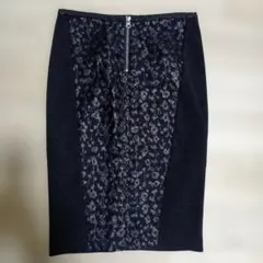 Ｌ.vintage ルシェルブルー　ストレッチ　膝丈　タイトスカートのサムネイル