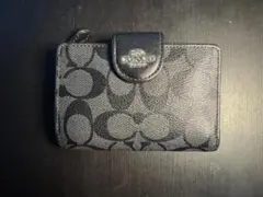 コーチ COACH シグネチャー ミディアム二つ折り財布 C0082 ブラック