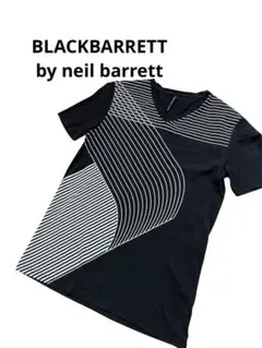 BLACKBARRETT by neil barrett 幾何学 VネックT 黒