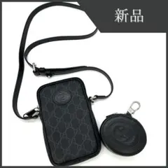 未使用！グッチ ショルダーバッグ ブラック PVC 700959