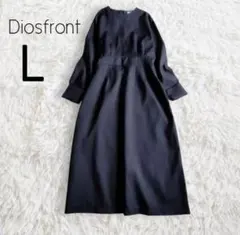 【美品】Diosfront Lサイズ 長袖フォーマルワンピース