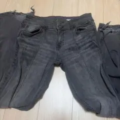 BERSHKA レディース デニムパンツ グレーのサムネイル