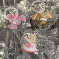 ゆるっとめじるしアクセサリー マロンクリーム ぼんぼんりぼん くろうさ