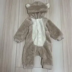 ベビー ロンパース 耳付き　くまさん　着ぐるみ　80センチ
