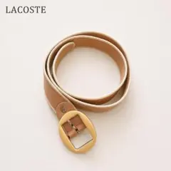 LACOSTE ラコステ ベルト レディース ベージュ キャンバス レザーのサムネイル