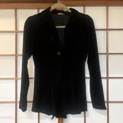 ベロア ジャケット 紺 黒