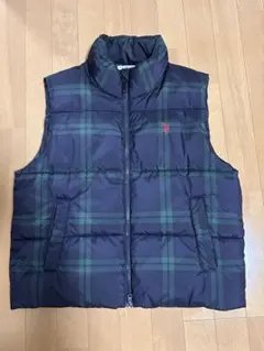 U.S. POLO ASSN. チェック柄ダウンベスト Fサイズ