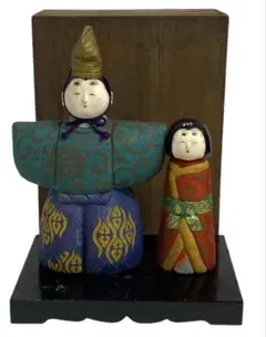 古い木目込　雛人形　峯清作 清峯 作 ミニ木目込雛人形 十五人飾り 親王雛 三人官女 五人囃子