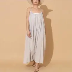 【新品タグ付き】anap mimpi 楊柳フレアロングワンピース