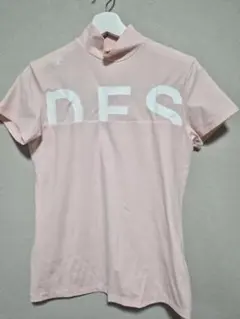 DESCENTE GOLF ピンクシャツ Sサイズ　モックネック