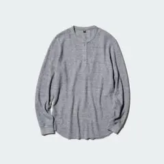 ワッフルヘンリーネックTシャツ　Mサイズ