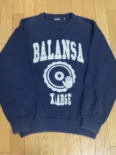 XLARGE BALANSA コラボ ニット セーター ネイビー Lのサムネイル