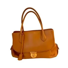【美品】Ferragamo フェラガモ レザー トートバッグ キャメルのサムネイル