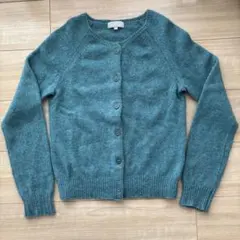 マーガレットハウエル・ウールクルーネックカーディガン・グリーン