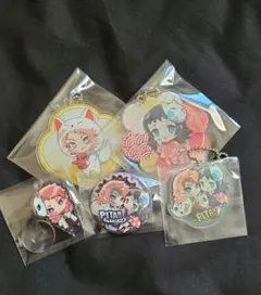 鬼滅の刃 真狐 錆兎 アクキー ここみえ 缶バッジ セット