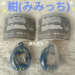 たまごっち シャカシャカチャームコレクション 紺 みみっち2点