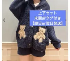 ジェラートピケ スノーベアジャガードカーディガン＆ショートパンツ　ネイビー