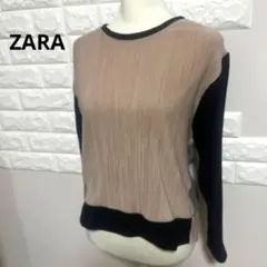 ZARA ザラ ニット カットソー ベージュ レディース Ｓ